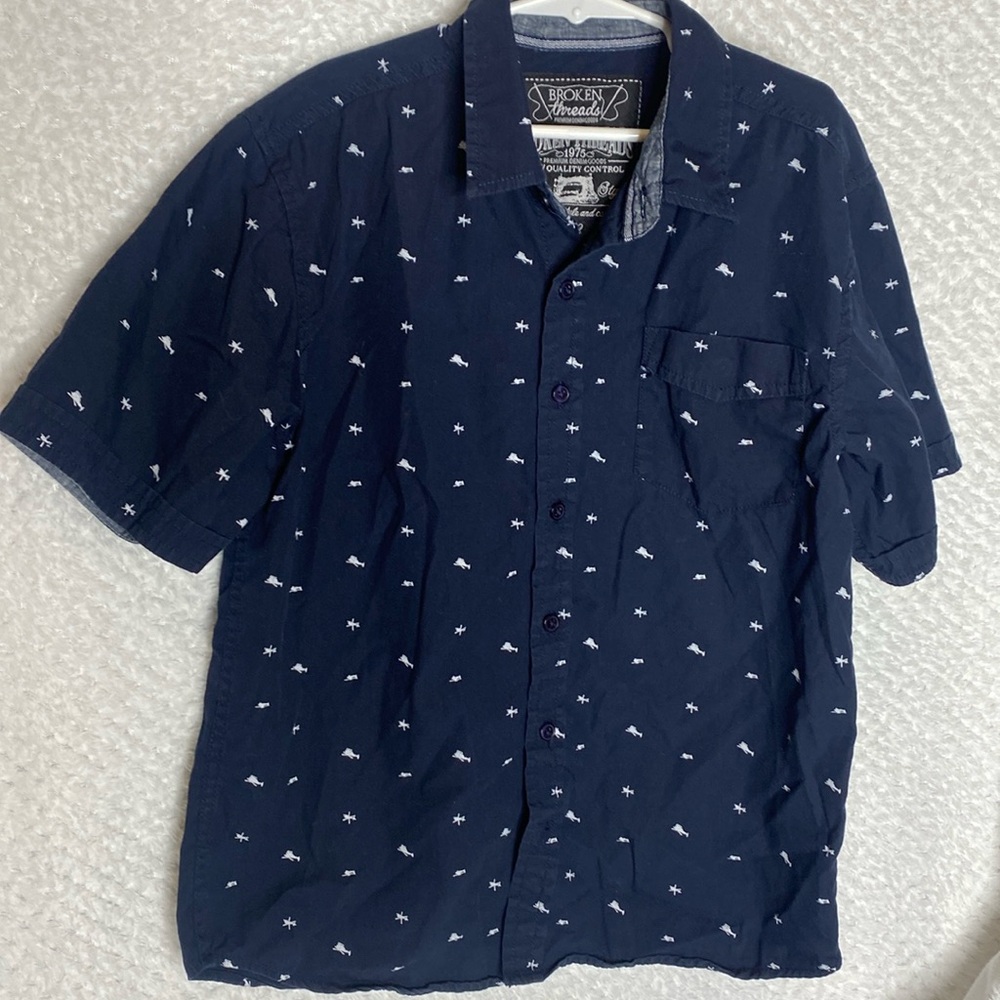 Broken Threads helicopter print boys shirt